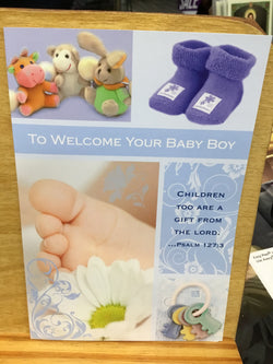 To Welcome Your Baby Boy  Greeting Card