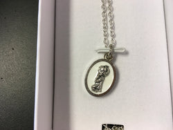 Silver Necklace OX28G Centerpiece