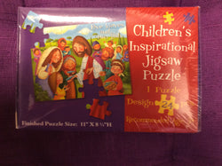 Jigsaw puzzle: five loaves and two fish