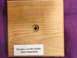 Oak Wooden Candle Holder