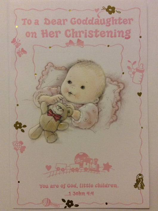 Mainzer - To a Dear Goddaughter on Her Christening - Greeting Card