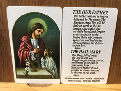 Prayer Card - Our Father/Hail Mary