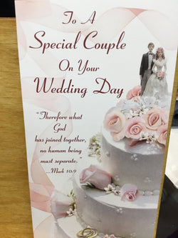 To A Special Couple On Your Wedding Day  Greeting Card Money Holder
