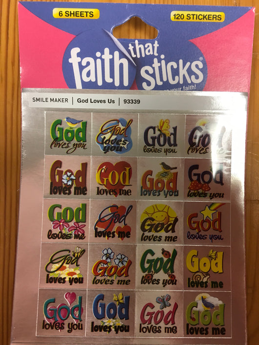Faith That Sticks Stickers - God Loves Us