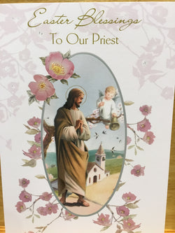 Greeting Card - Easter Blessings To  Our Priest