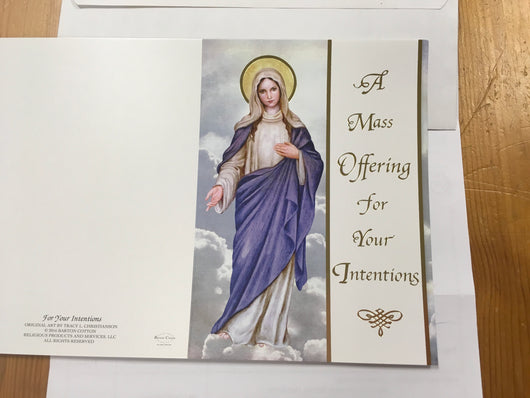 Mass card - For your Intentions- BOX