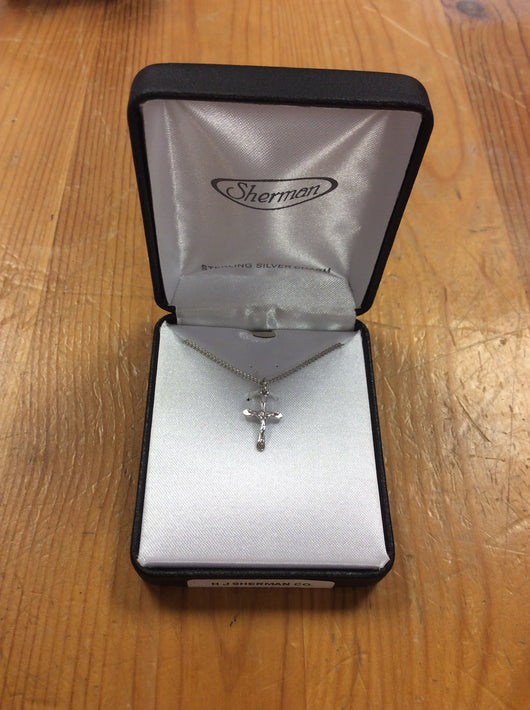 Sterling-Silver crucifix Necklace - 16in