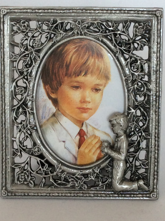 OCI Pewter Photo Frame for Boy First Communion