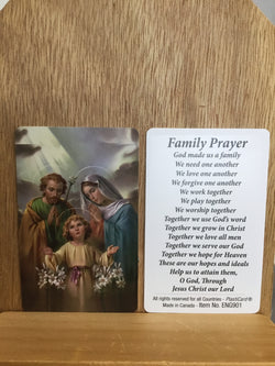 Prayer Card - Family Prayer