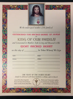 Consecration to the Most Sacred Heart of Jesus Certificate