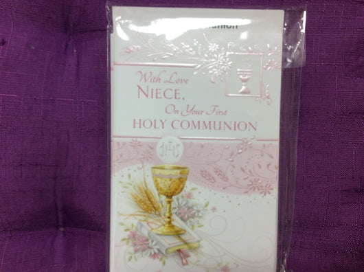 With love Niece, on Your First Holy Communion