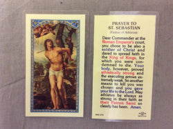 Saint Sebastian Patron of Athletes Prayer Card