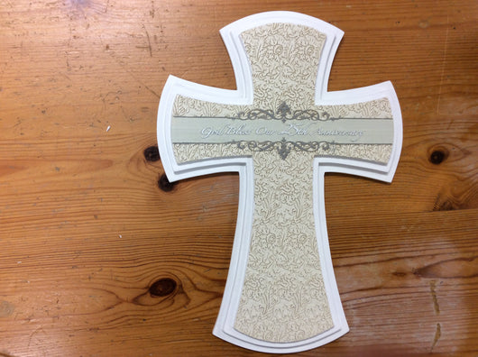 25th Anniversary God Bless Wall Cross