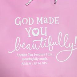 Gift Bag (pink) - God Made You Beautfully!