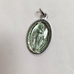 Blue- enamelled aluminum Miraculous Medals - 3/4”