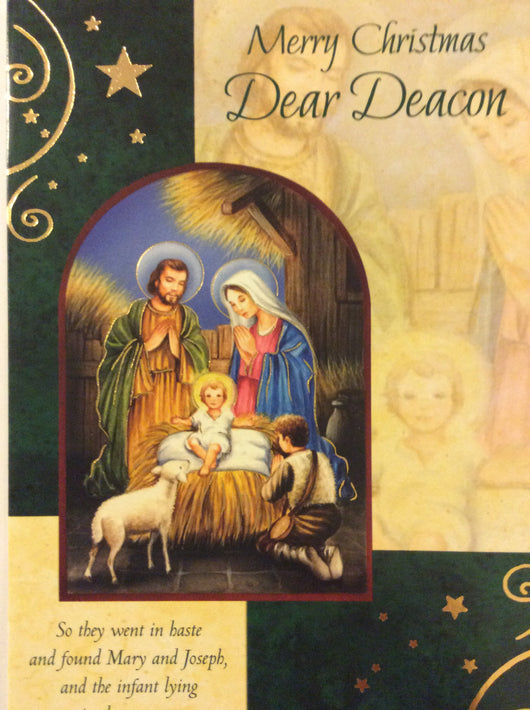 Merry Christmas Dear Deacon Christmas Greeting Card