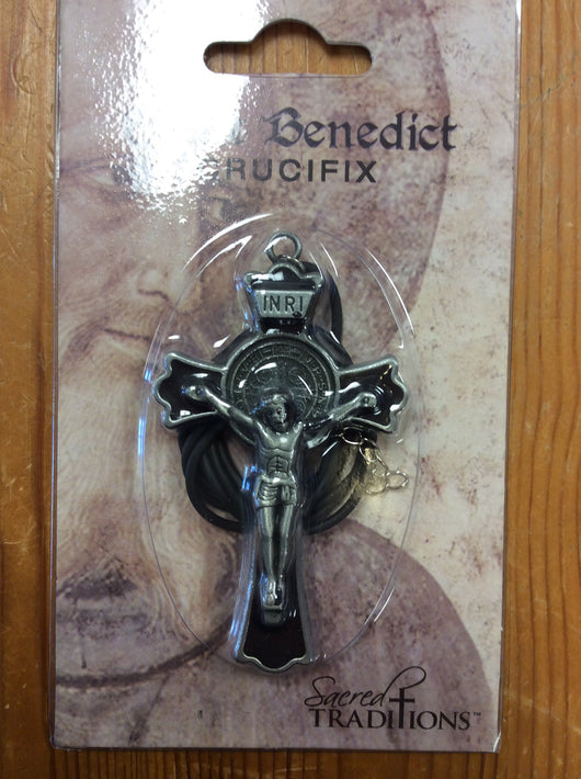 Saint Benedict Crucifix 3” Black and Silver
