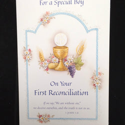 Greeting Cards- For a Special Boy On Your First Reconciliation