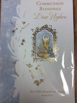 Greetings of Faith - Communion Blessings Dear Nephew - Greeting Card