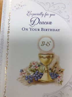 Greetings of Faith - Deacon on Your Birthday  Greeting Card