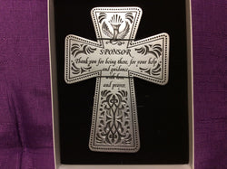 Cross  Confirmation Standing Metal 5 in