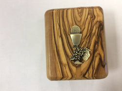 Olive wood first communion rosary boxe