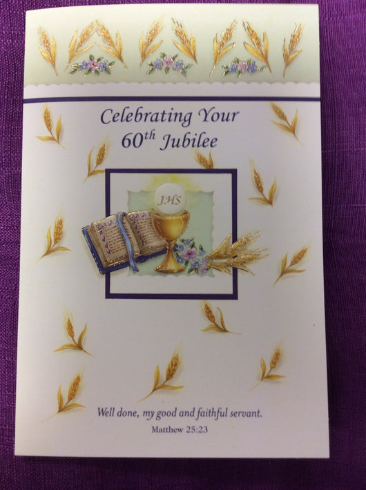 Greetings of Faith - Celebrating Your 60th Jubilee  Greeting Card