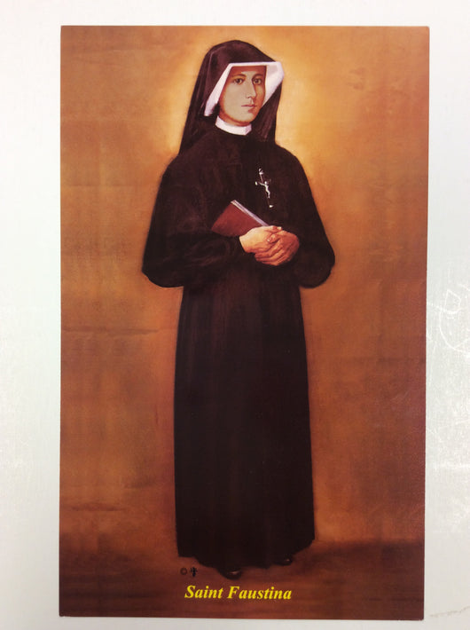 Saint Faustina painted - print