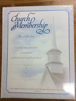 Church Membership Certificate (PKG 6)