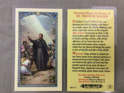 Saint Francis Xavier Novena Prayer Card