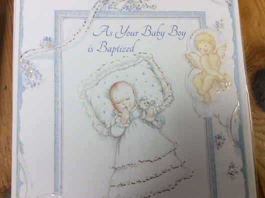 Baptism Card For Baby Boy