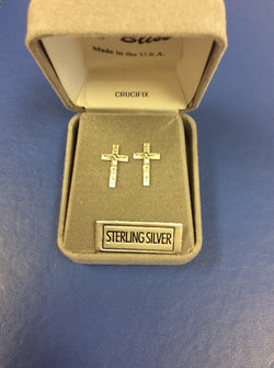 Bliss Sterling Silver Crucifix Earrings