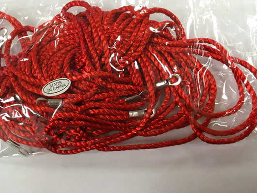 Red cord for medal