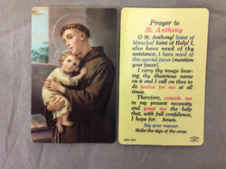 Prayer to Saint Anthony Prayer Card