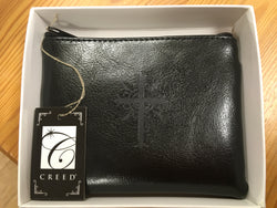 Black Leather Rosary Case Rectangular