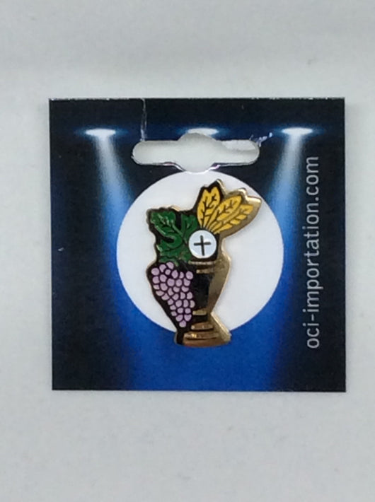 OCI First Communion Lapel Pin Chalice and Host