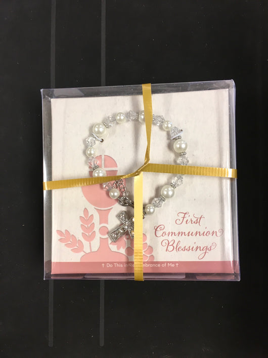 First Communion Necklace and Bracelet Set