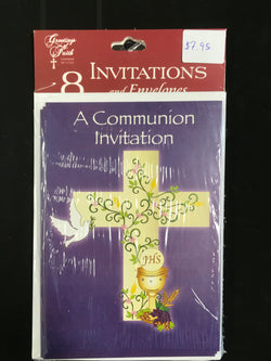 Invitation Communion Cards and Envelopes Hang Up Pack