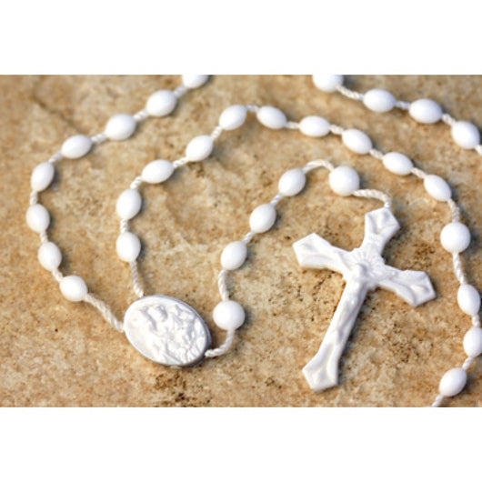 Plastic Rosary, White