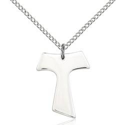 Bliss Tau Cross - MED - sterling silver with chain
