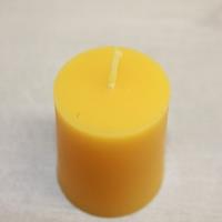 Blue Hive Bees Flat Top Votive Beeswax Candle